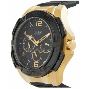 Guess Genesis Chronograph Black Dial Black Silicone Strap Watch For Men - GW0100G1 Authentic Buy Shop Now