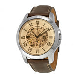 Fossil Grant Chronograph Cream Dial Brown Leather Strap Watch for Men - ME3122 Authentic Buy Shop Now