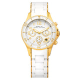 Marc Jacobs Rock Chronograph White Dial White Silicone Strap Watch for Women - MBM2546 Authentic Buy Shop Now