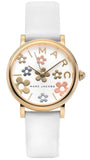 Marc Jacobs Roxy White Dial White Leather Strap Watch for Women - MJ1607 Authentic Buy Shop Now