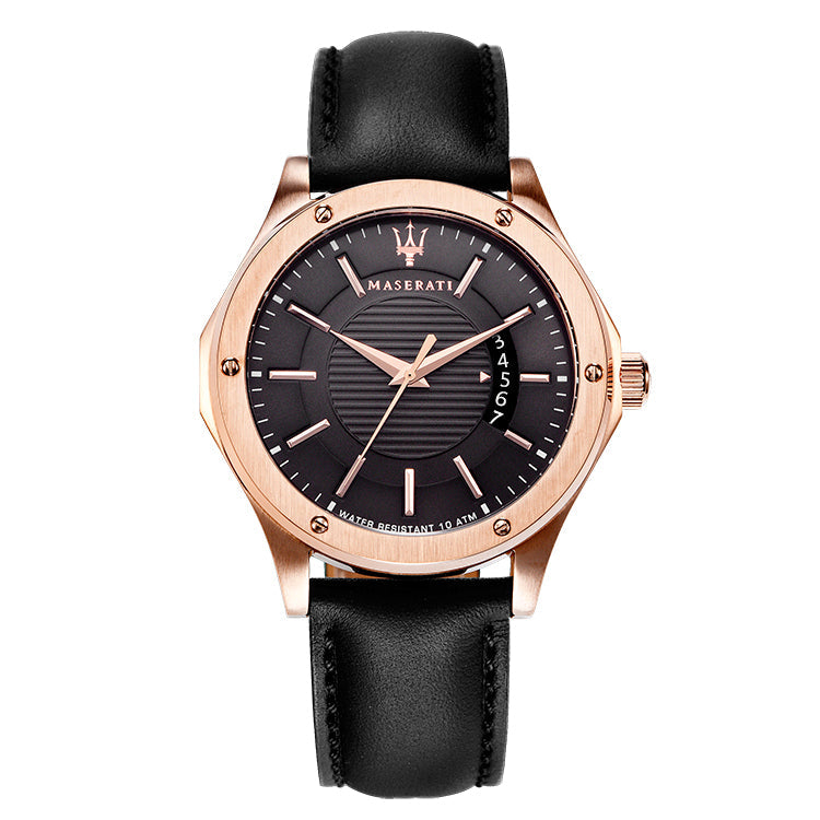 Maserati Circuito Black Dial Black Leather Strap Watch For Men - R8851127001 Authentic Buy Shop Now