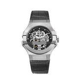 Maserati Potenza Automatic Black Dial Black Leather Strap Watch For Men - R8821108001 Authentic Buy Shop Now