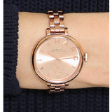 Marc Jacobs Sally Rose Gold Dial Rose Gold Steel Strap Watch for Women - MBM3364 Authentic Buy Shop Now