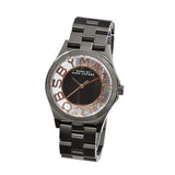 Marc Jacobs Henry Skeleton Black Dial Black Steel Strap Watch for Women - MBM3254 Authentic Buy Shop Now