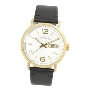 Marc Jacobs Fergus White Dial Black Leather Strap Watch for Men - MBM5081 Authentic Buy Shop Now