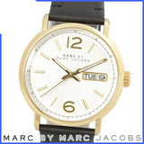 Marc Jacobs Fergus White Dial Black Leather Strap Watch for Men - MBM5081 Authentic Buy Shop Now