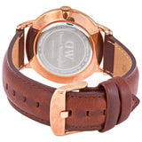 Daniel Wellington Dapper St Mawes White Dial Brown Leather Strap Watch For Men - DW00100083 Authentic Buy Shop Now