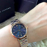 Marc Jacobs Baker Blue Dial Rose Gold Steel Strap Watch for Women - MBM3330 Authentic Buy Shop Now