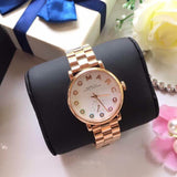 Marc Jacobs Baker White Dial Rose Gold Steel Strap Watch for Women - MBM3441 Authentic Buy Shop Now