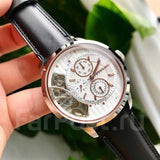 Fossil Townsman Twist Multifunction White Dial Black Leather Strap Watch for Men - ME1164 Authentic Buy Shop Now