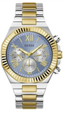 Guess Equity Analog Blue Dial Two Tone Steel Strap Watch For Men - GW0703G3 Authentic Buy Shop Now