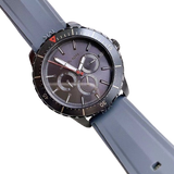 Michael Kors Cunningham Multifunction Grey Dial Grey Rubber Strap Watch For Men - MK7164 Authentic Buy Shop Now