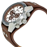 Fossil Coachman Chronograph Silver Dial Brown Leather Strap Watch for Men - CH2565 Authentic Buy Shop Now