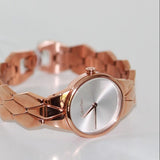 Calvin Klein Snake Silver Dial Rose Gold Steel Strap Watch For Women - K6E23646 Authentic Buy Shop Now