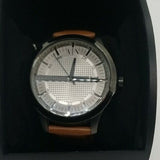 Armani Exchange Hampton Chronograph Grey Dial Brown Leather Strap Watch For Men - AX2414 Authentic Buy Shop Now