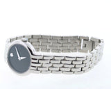 Movado Veturi Quartz Black Dial Silver Steel Strap Watch for Women - 0606338 Authentic Buy Shop Now