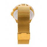 Michael Kors Brecken Chronograph Black Dial Gold Mesh Strap Watch For Men - MK8867 Authentic Buy Shop Now