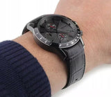 Hugo Boss Rafale Chronograph Grey Dial Grey Leather Strap Watch For Men - 1513445 Authentic Buy Shop Now