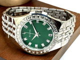 Bulova Phantom Classic Baguette Green Dial Silver Steel Strap Watch for Men - 96A253 Authentic Buy Shop Now