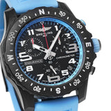 Breitling Endurance Pro Black Dial Light Blue Rubber Strap Watch for Men - X82310281B1S1 Authentic Buy Shop Now