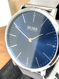 Hugo Boss Horizon Quartz Blue Dial Silver Mesh Bracelet Watch For Men - 1513541 Authentic Buy Shop Now
