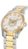 Gucci G Timeless Quartz Mother of Pearl Dial Two Tone Steel Strap Watch For Women - YA1265012 Authentic Buy Shop Now
