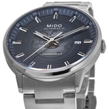 Mido Commander Automatic Gradient Blue Dial Silver Steel Strap Watch For Men - M021.407.11.411.01 Authentic Buy Shop Now