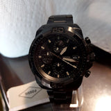 Fossil Bronson Chronograph Black Dial Black Steel Strap Watch for Men - FS5853 Authentic Buy Shop Now