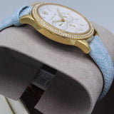 Michael Kors Tibby Multifunction White Dial Blue Leather Strap Watch For Women - MK2965 Authentic Buy Shop Now