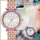 Michael Kors Darci Pave Silver Dial Rose Gold Steel Strap Watch For Women - MK4517 Authentic Buy Shop Now