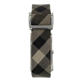 Burberry Nova Check Silver Dial Two Tone Leather Strap Watch For Women - BU9404 Authentic Buy Shop Now