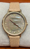 Emporio Armani Kappa Quartz Mother of Pearl Taupe Dial Brown Leather Strap Watch For Men - AR11151 Authentic Buy Shop Now