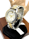 Versace Greca Action Chronograph Quartz Silver Dial Two Tone Steel Strap Watch for Men - VE3J00522 Authentic Buy Shop Now