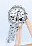 Michael Kors Wren Chronograph Silver Dial Silver Steel Strap Watch for Women - MK7429 Authentic Buy Shop Now