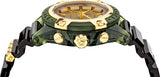 Versace Icon Active Chronograph Gold Dial Black Silicone Strap Watch For Men - VEZ700321 Authentic Buy Shop Now