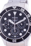 Fossil FB-03 Chronograph Black Dial Silver Steel Strap Watch for Men - FS5725 Authentic Buy Shop Now