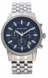 Michael Kors Hutton Chronograph Blue Dial Blue Steel Strap Watch For Men - MK8952 Authentic Buy Shop Now