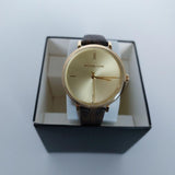 Michael Kors Jayne Three Hand Gold Dial Brown Leather Strap Watch For Women - MK7129 Authentic Buy Shop Now