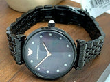 Emporio Armani Gianni T-Bar Quartz Black Mother of Pearl Dial Black Steel Strap Watch For Women - AR11268 Authentic Buy Shop Now