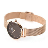 Daniel Wellington Petite Amber Brown Dial Gold Mesh Strap Watch For Women - DW00100476 Authentic Buy Shop Now