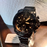Fossil Bronson Chronograph Black Dial Black Steel Strap Watch for Men - FS5851 Authentic Buy Shop Now