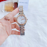 Michael Kors Mindy Three Hand White Dial Two Tone Steel Strap Watch For Women - MK7077 Authentic Buy Shop Now