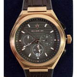 Maserati Triconic Chronograph Grey Dial Brown Leather Strap Watch For Men - R8871639003 Authentic Buy Shop Now