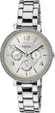 Fossil Jacqueline Multi-Function Mother of Pearl Dial Silver Steel Strap Watch for Women - ES3755 Authentic Buy Shop Now