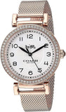 Coach Madison White Dial Rose Gold Mesh Bracelet Watch for Women - 14503398 Authentic Buy Shop Now