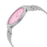 Gucci 25H Quartz Pink Dial Silver Steel Strap Watch for Women - YA163410 Authentic Buy Shop Now