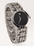 Movado Classic Quartz Black Dial Silver Steel Strap Watch for Men - 0606337 Authentic Buy Shop Now