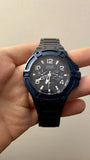 Guess Rigor Multifunction Black Dial Blue Steel Strap Watch for Men - W0218G4 Authentic Buy Shop Now