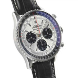 Breitling Navitimer B01 Chronograph 43 Silver Dial Black Leather Strap Watch for Men - AB0138241G1P1 Authentic Buy Shop Now