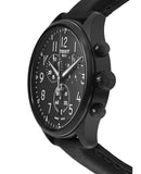 Tissot Chrono XL Vintage Black Dial Black Leather Strap Watch For Men - T116.617.36.052.00 Authentic Buy Shop Now